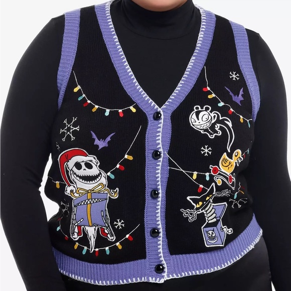 Hot Topic Sweaters - The Nightmare‎ Before Christmas Sweater Vest Plus Size Hot Topic